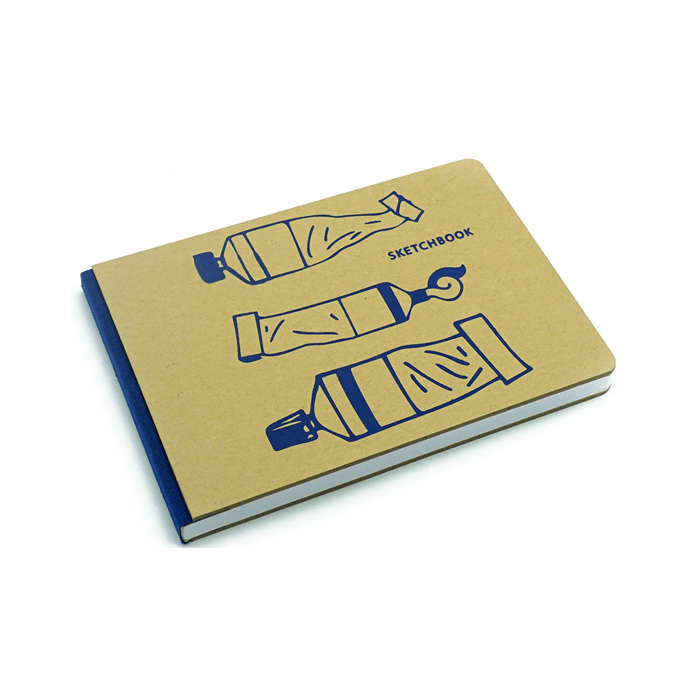 Paper art Скетчбук с твердой обложкой 130 г/м2 A5- 18 х 13 см склейка с одной стороны 60 л. СК5404685 KRAFT&COLOR. Дизайн 1 Фото 1.