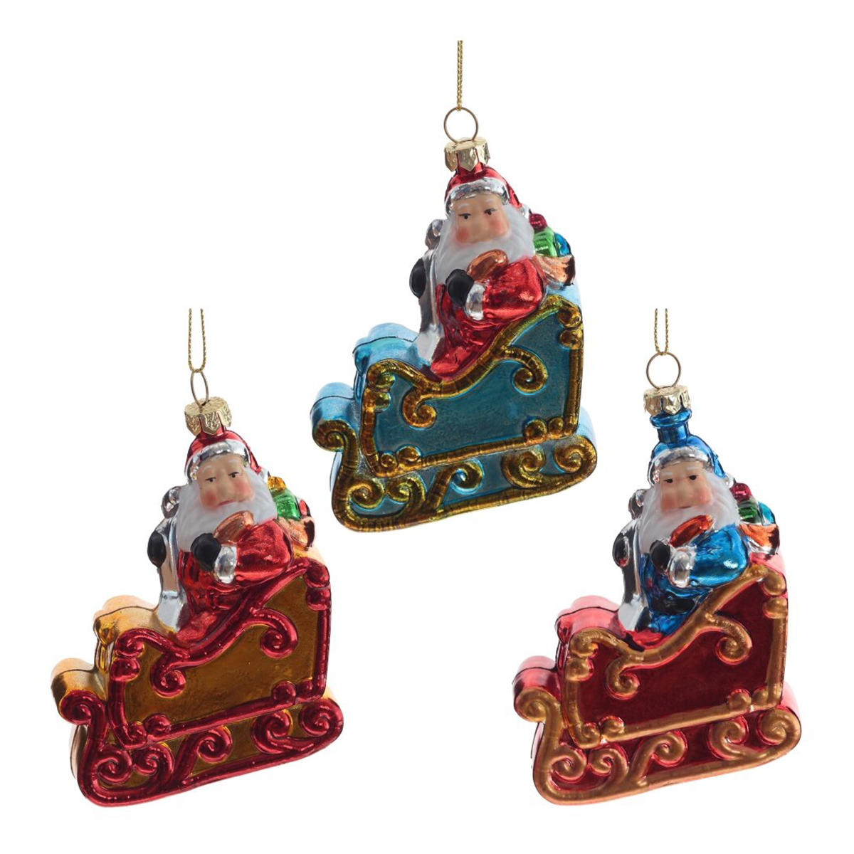 808937 Украшение новогоднее Дед Мороз 8.5 х 3.5 х 12 см Мультицвет Фото 1.