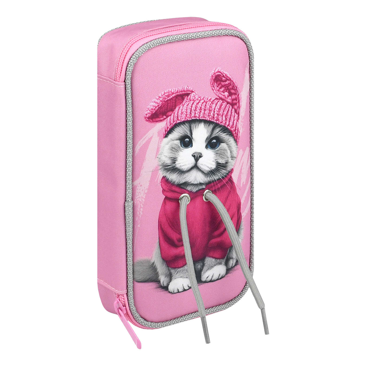 Феникс + Пенал школьный Котик в худи 20 х 10 х 4.5 см 72201 Фото 1.