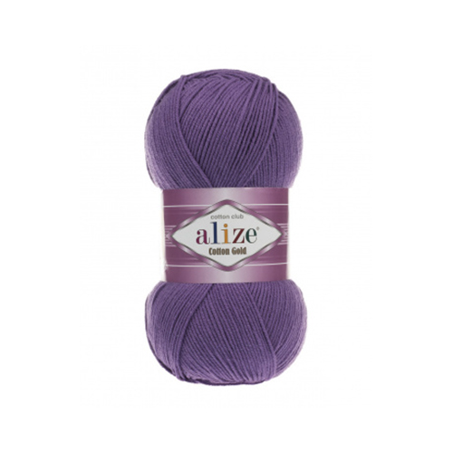 Пряжа Alize Cotton Gold 55% хлопок, 45% акрил 100 г 330 м 044 темно-фиолетовый Фото 1.