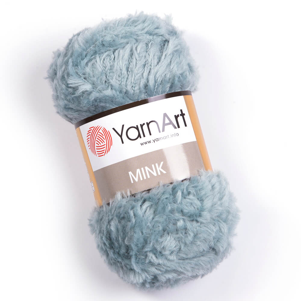 Пряжа YarnArt MINK 100% полиамид 50 г 75 м 348 бледно-бирюзовый Фото 1.