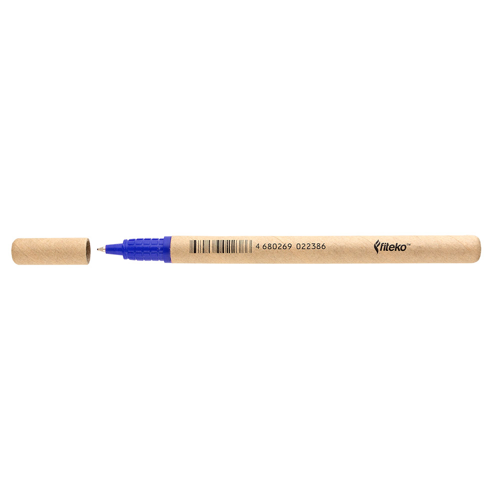 FITEKO Ручка шариковая одноразовая, с колпачком RPR-02 0.7 мм синий Фото 1.