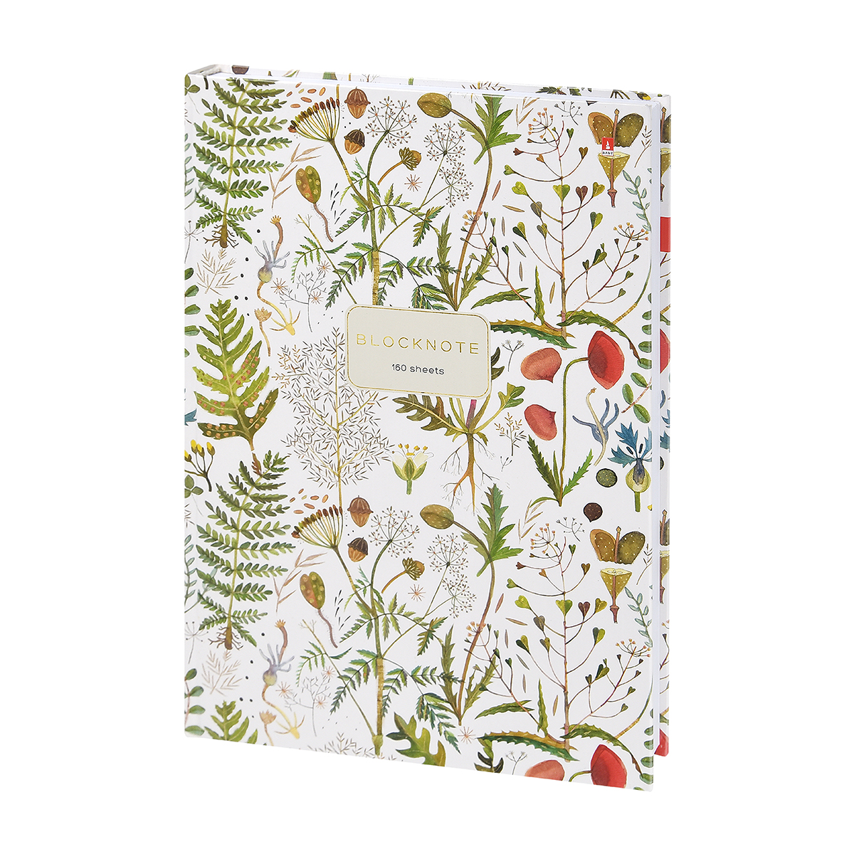 Альт Блокнот-престиж A4 160 л. клетка FLORA.ЛУГОВЫЕ ТРАВЫ 3-160-490/15