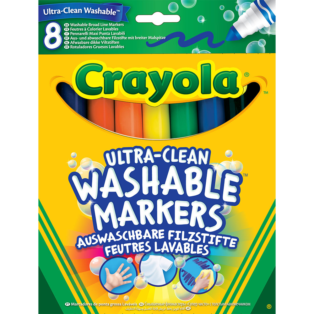 Crayola Фломастеры смывающиеся 8 цв в универсальной упаковке 58-8328 (8328) Фото 1.