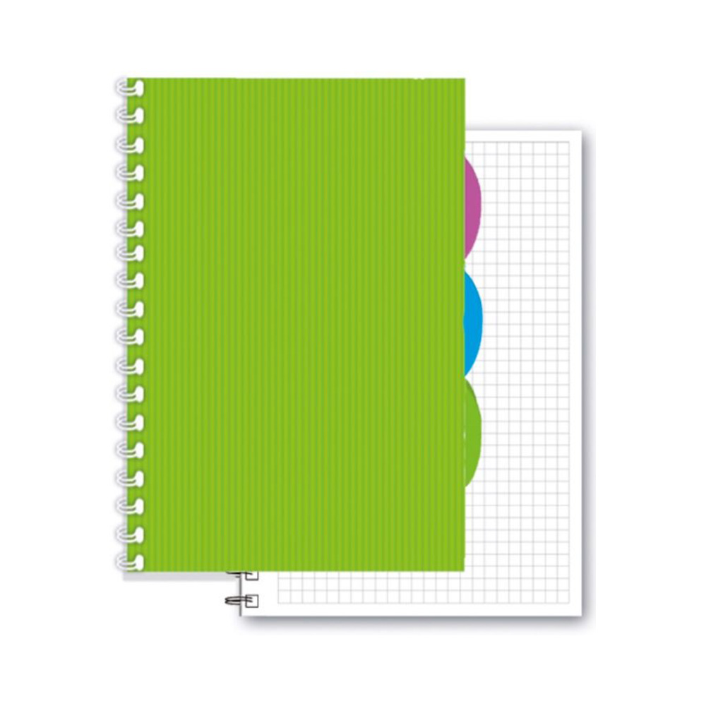 Феникс + Записная книжка с разделителями Notebook ( 105 x 145 мм) 120 л. клетка Салатовая 45049 Фото 1.