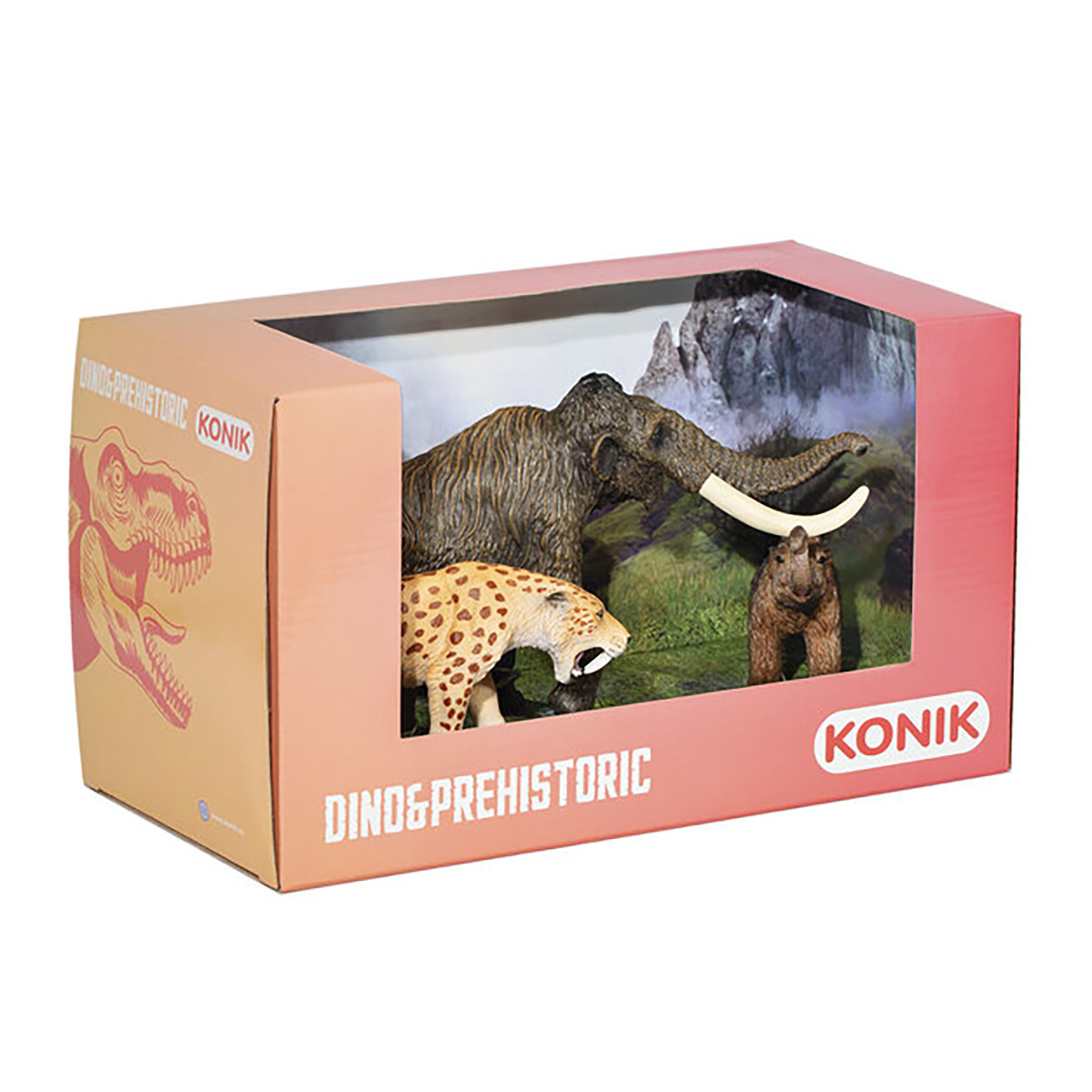 "KONIK" Набор фигурок"Доисторические животные: мамонт, мамонтёнок ...