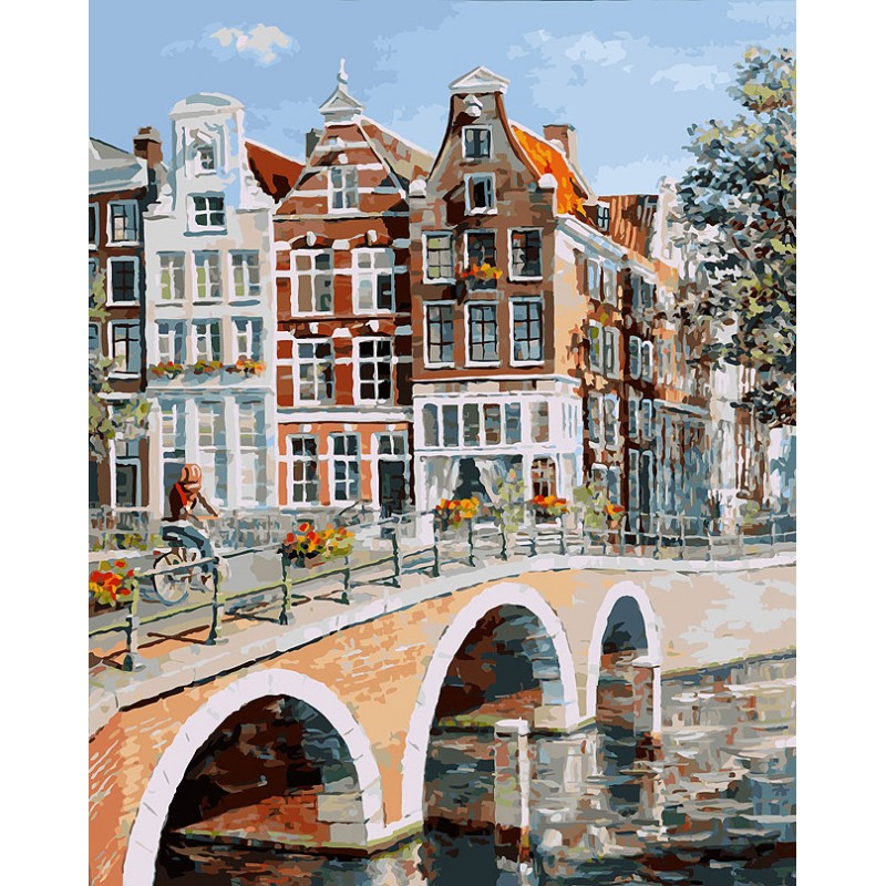 Белоснежка 457-ART Картина по номерам 40 х 50 см Императорский канал в Амстердаме Фото 1.