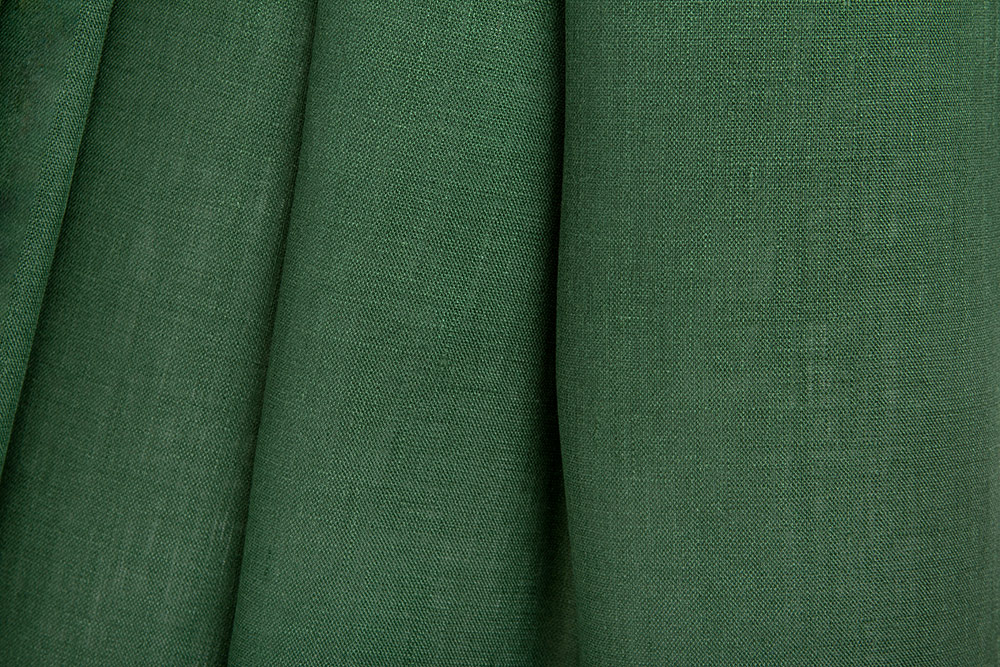 Блузочно-сорочечная 2С64 125±5 г/кв.м 50 см х 50 см 100% лён №534 т.зеленый Фото 1.