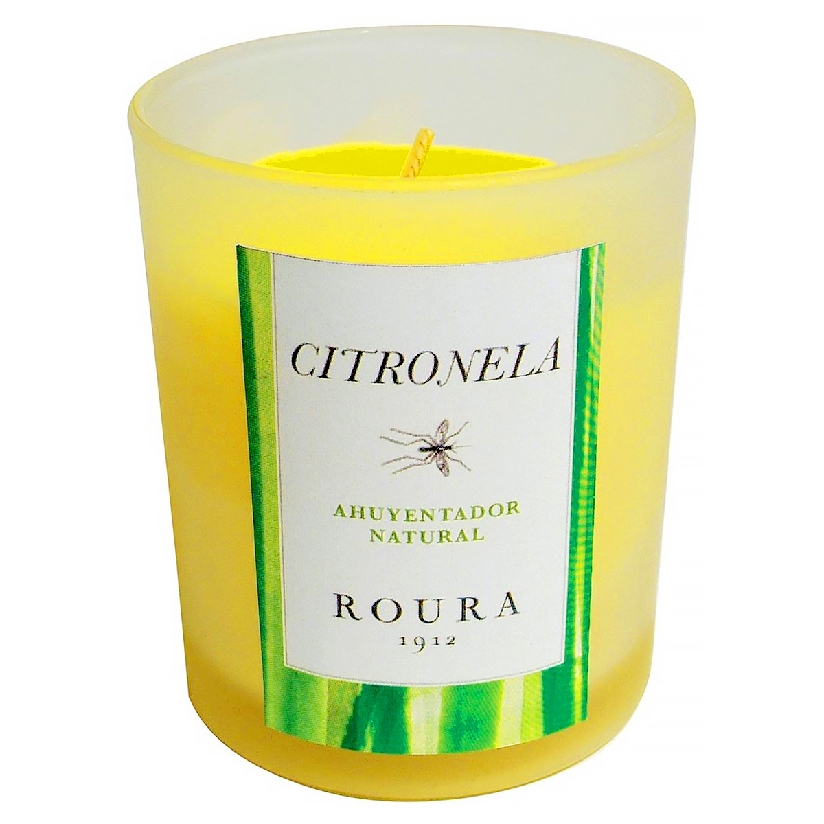 ROURA Свеча антимоскитная в стеклянном стакане d. 7 х 8.3 см 130 г CITRONELLA 340430.085 Фото 1.