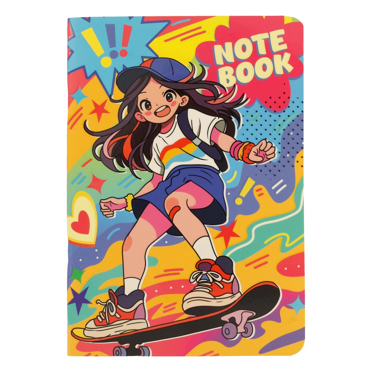 Проф-Пресс Блокнот в линию ( 140x200x5 мм) 40 л. линия Аниме Notebook. На скейте Фото 1.