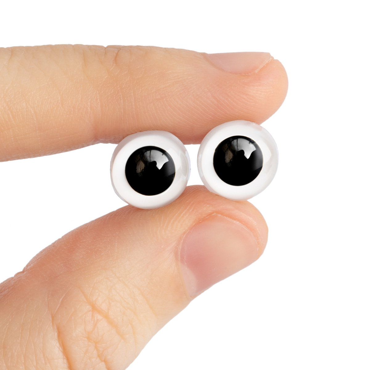 HobbyBe CRP- 10-5 Глаза кристальные пришивные d 10.5 мм белый Фото 2.