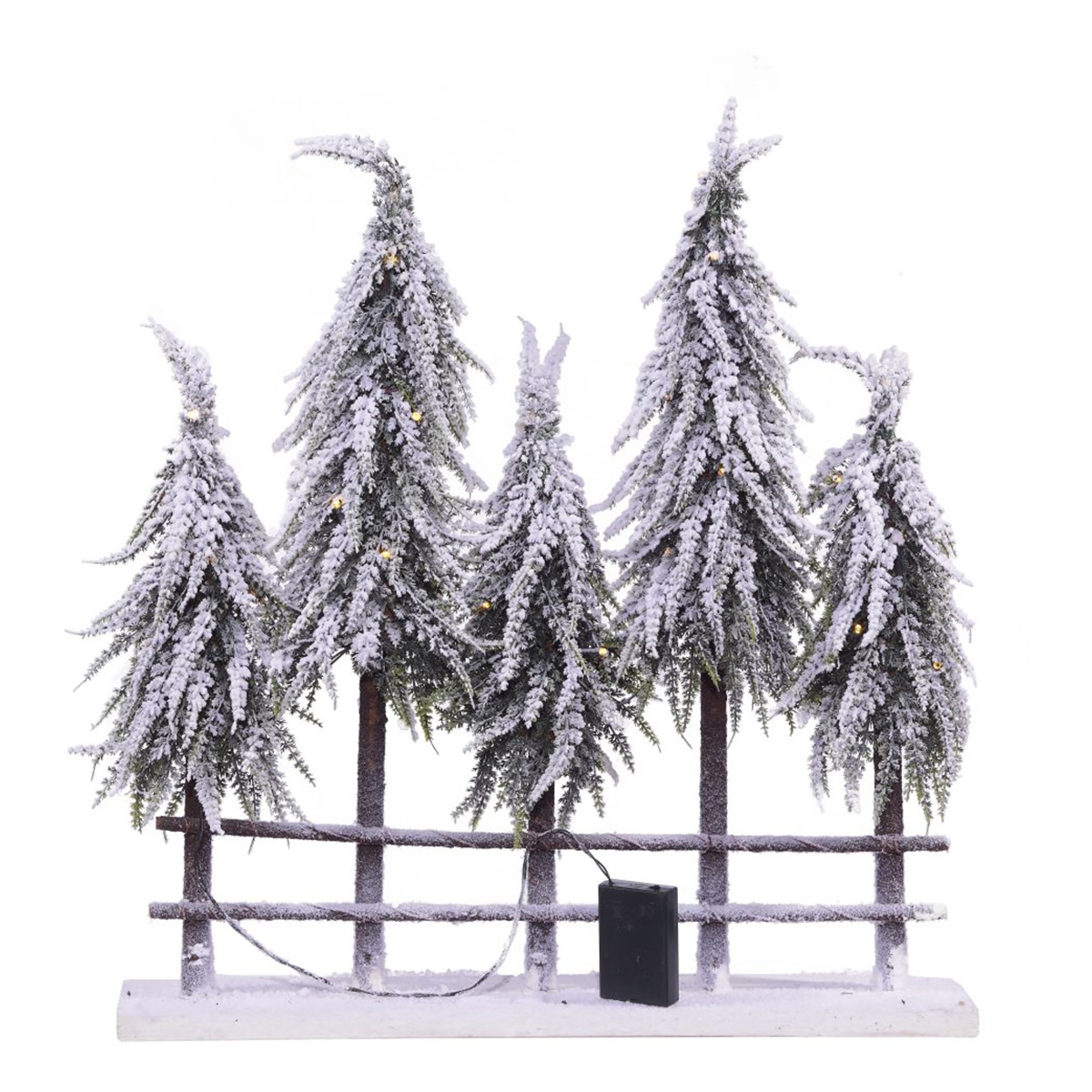 718570 Ёлка искусственная со светодиодами 56 х 12 х 60 см белый Фото 1.