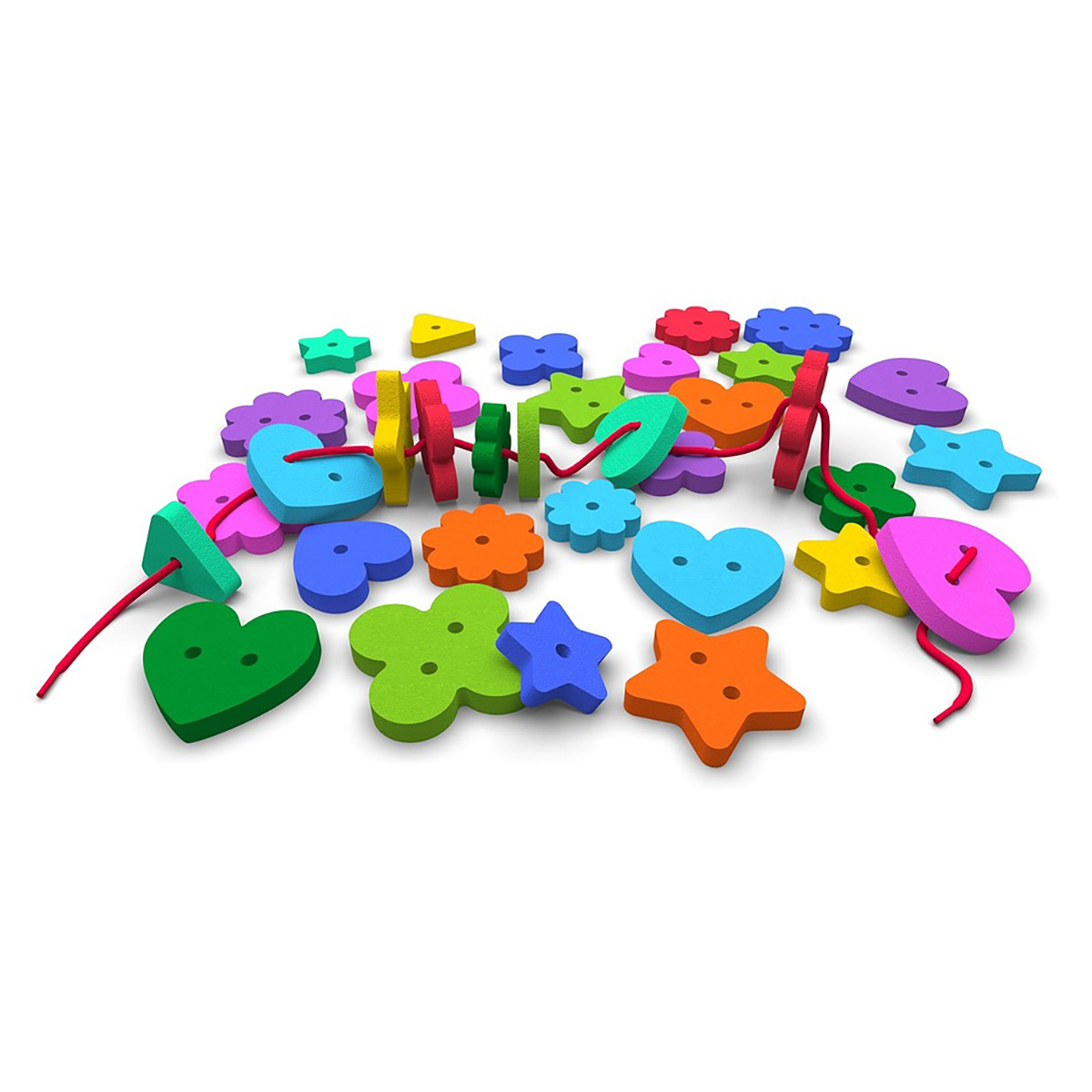 El`BascoToys Шнуровка-россыпь Цветочки 0.056 кг 01-002 Фото 1.