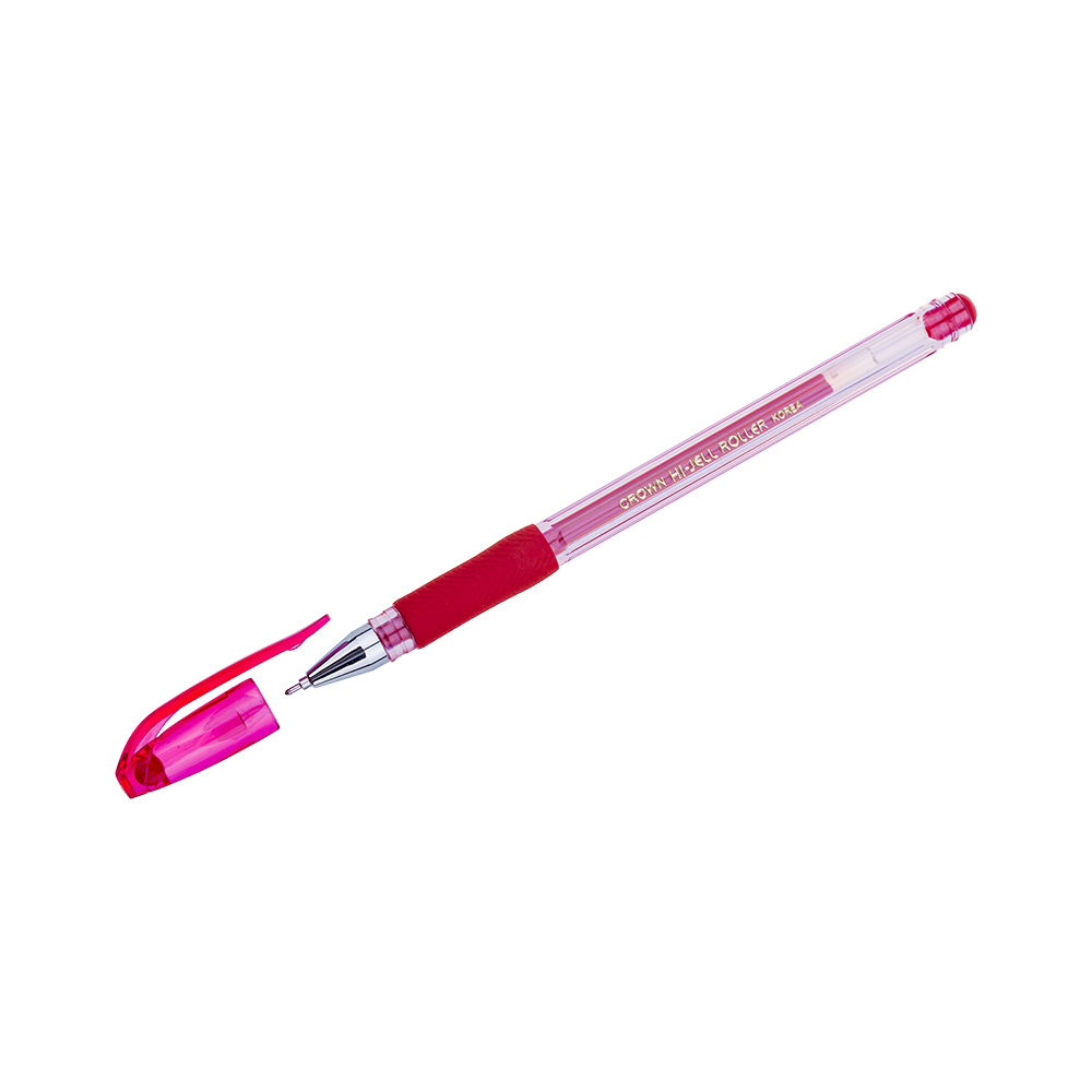 CROWN Ручка гелевая Hi-Jell Needle Grip, игольчатый стержень HJR-500RNB 0.7 мм HJR-500RNB красный Фото 1.