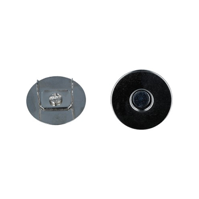 Кнопка BLITZ MKM-02 магнитные металл d 18 мм гладкие никель Фото 1.