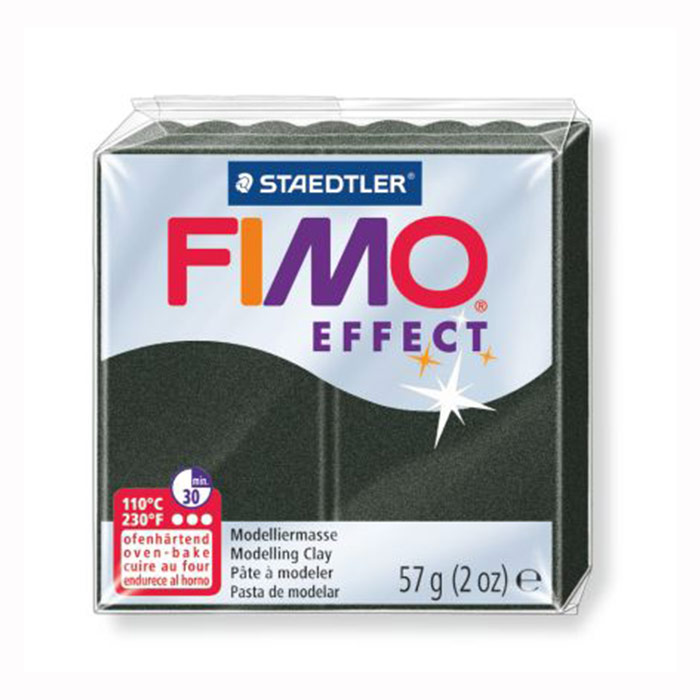 FIMO Effect полимерная глина 57 г 8020-907 перламутровый черный Фото 1.