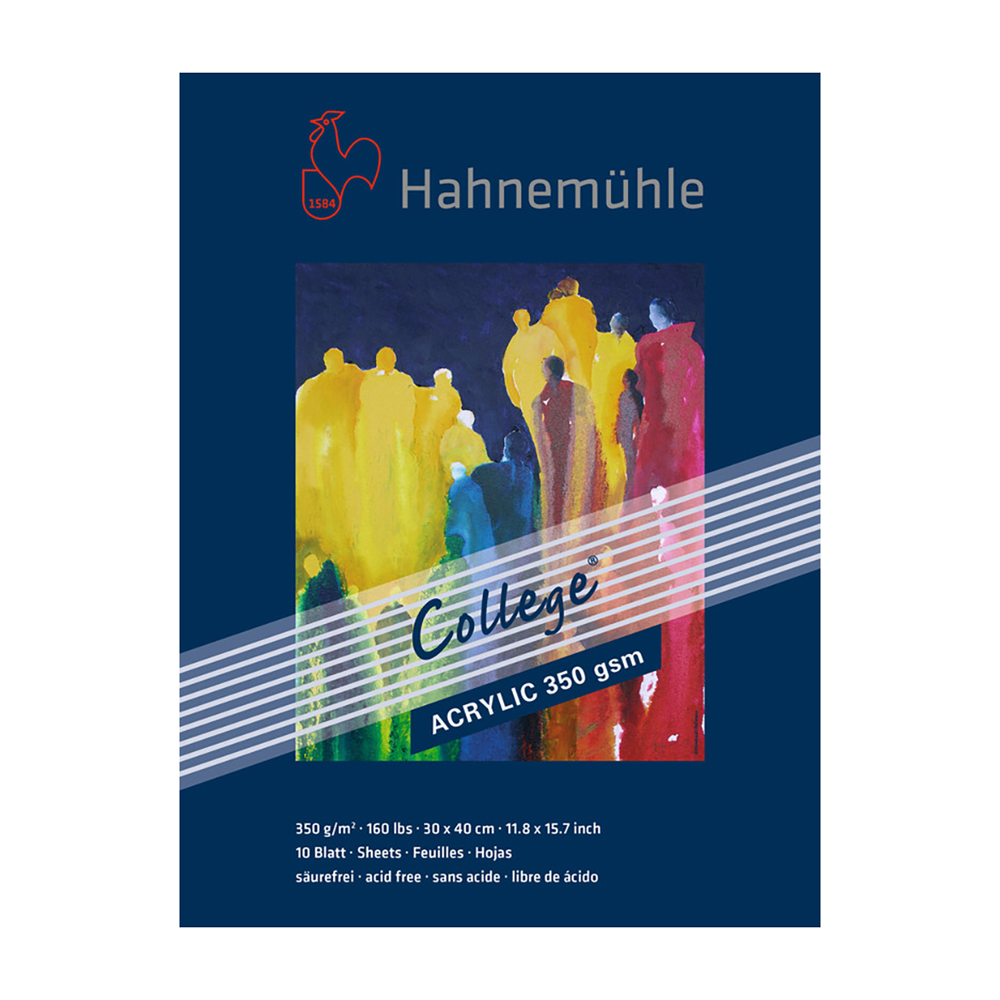 Hahnemuhle Альбом-склейка для акрила College-Acrylic 350 г/м2 30 х 40 см склейка 10 л. 10650031 Фото 1.