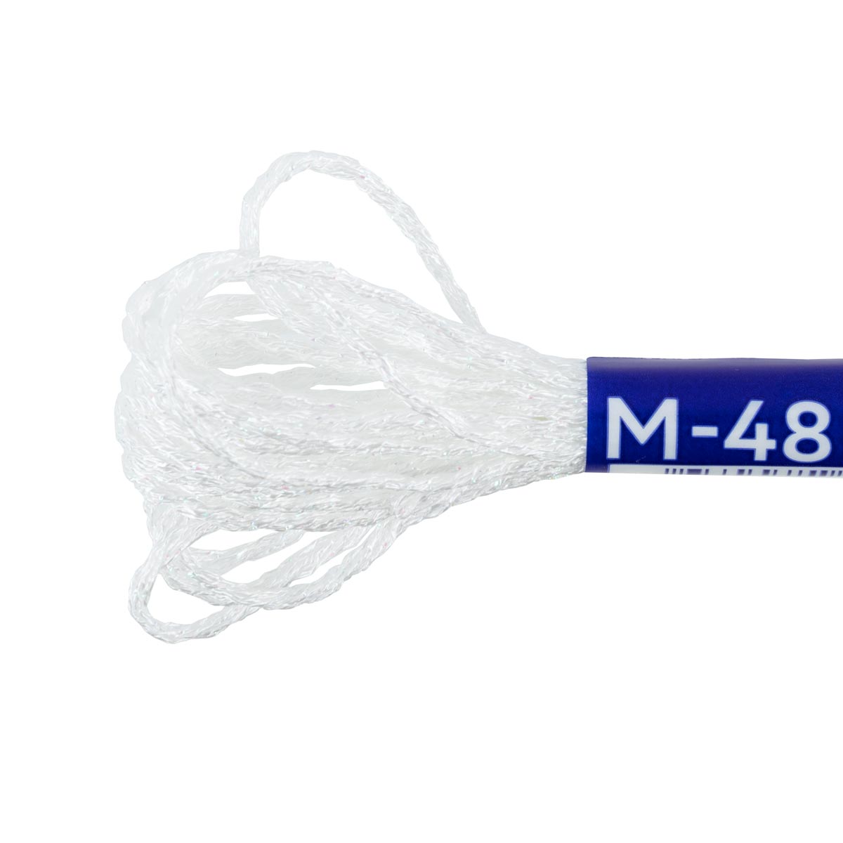 Нитки для вышивания Gamma мулине NM металлик 100% полиэстер 6 м M-48 белый/серебристый Фото 2.