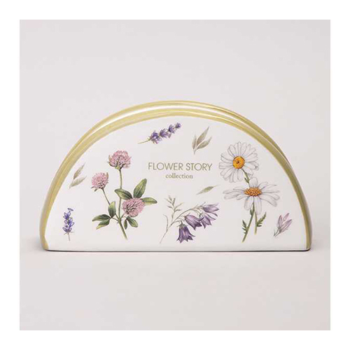 Посуда керамическая Agness FLOWER STORY 358-2176 Салфетница 13.5 х 4 х 7 см Фото 1.