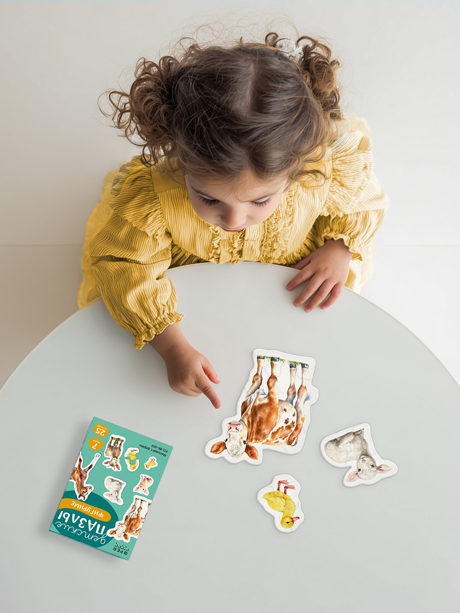 ФРЕЯ PZL-BК-009 Пазлы для малышей Малыши с фермы 25 элемент. . Фото 6.