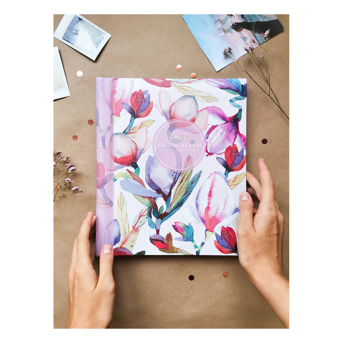 ПОЛИНОМ Фотоальбом на 10 магнитных листов flora art 23 х 15 см 25 х 2.5 х 29 см FA 10М.002-2 Магнолия Фото 2.