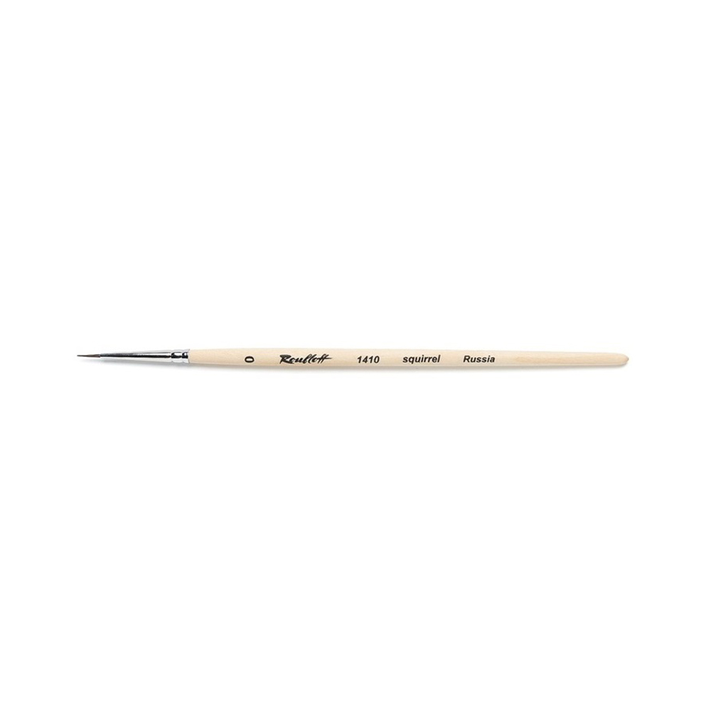 Кисть белка Roubloff Серия 1410 ЖБ1-00,80Б круглая короткая ручка №0 Фото 1.