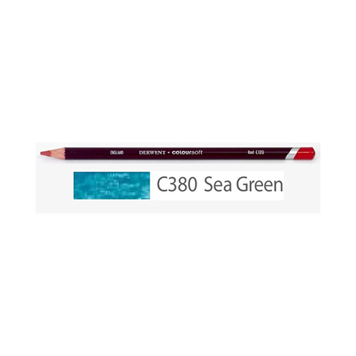 Derwent Карандаш цветной Coloursoft заточенный 700990 №C380 Зеленый морской Фото 1.