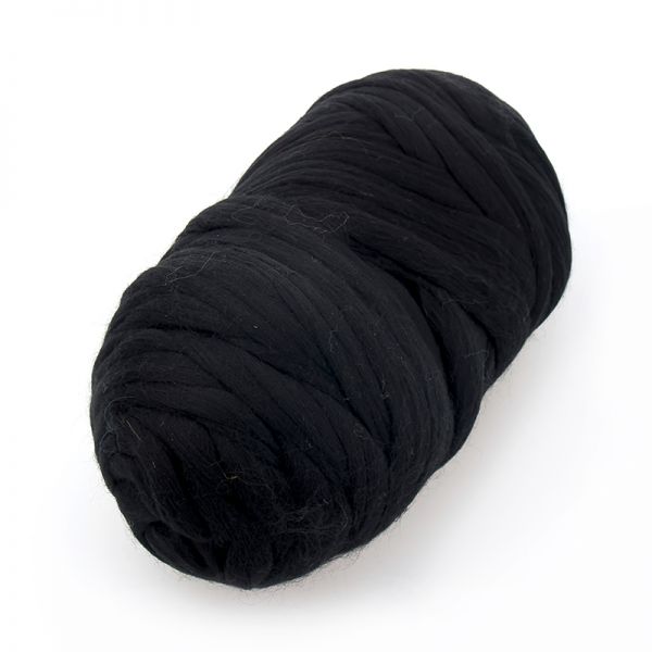 Пряжа из Троицка _Пастила Superwash 100% шерсть 500 г 50 м №0140 черный Фото 1.