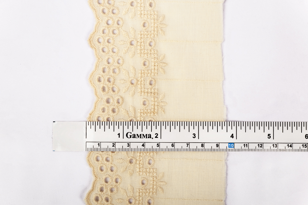 Шитье Gamma 95 мм 15071 Турция кремовый Фото 3.