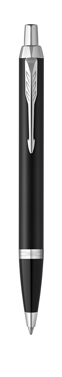 PARKER Шариковая ручка «Parker IM Matte Black CT». Цвет письма-синий, линия письма – средняя,  в подарочной упаковке. 2143632 цвет чернил: синий Фото 1.