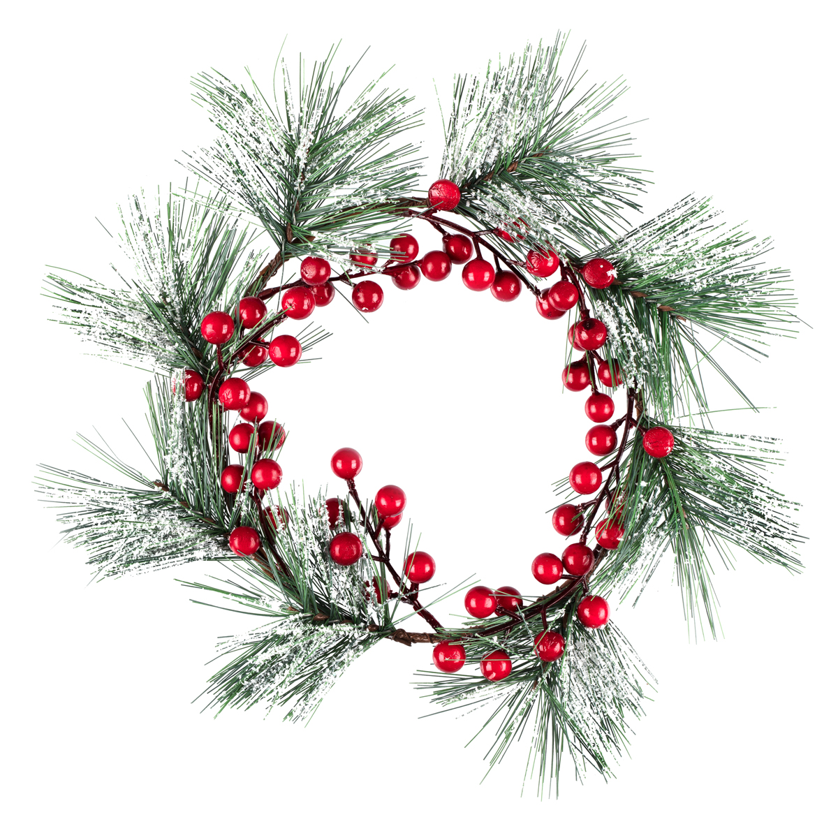 Blumentag WDD-23 Декоративный венок d 30 см 1 шт. 01 еловый венок с ягодками Фото 1.