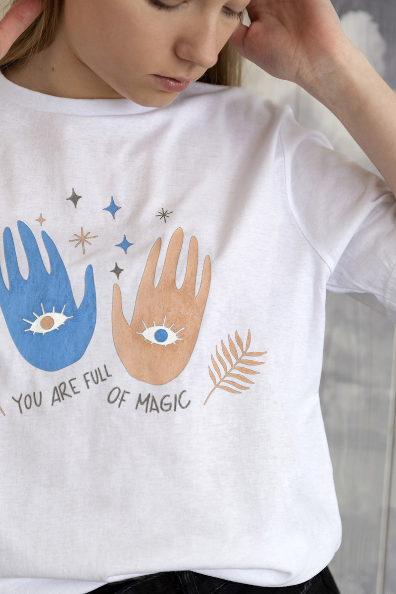 ФРЕЯ PWCL-002 Раскраска на футболке Магия в руках . Фото 5.