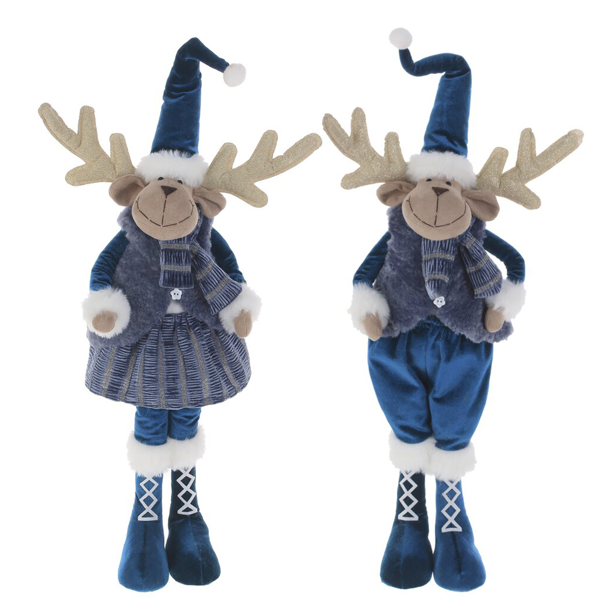 JIANGSU HOLLY EVERLASTING INC. 754935 Игрушка набивная Олень 25 х 14 х 65 см Синий Фото 1.