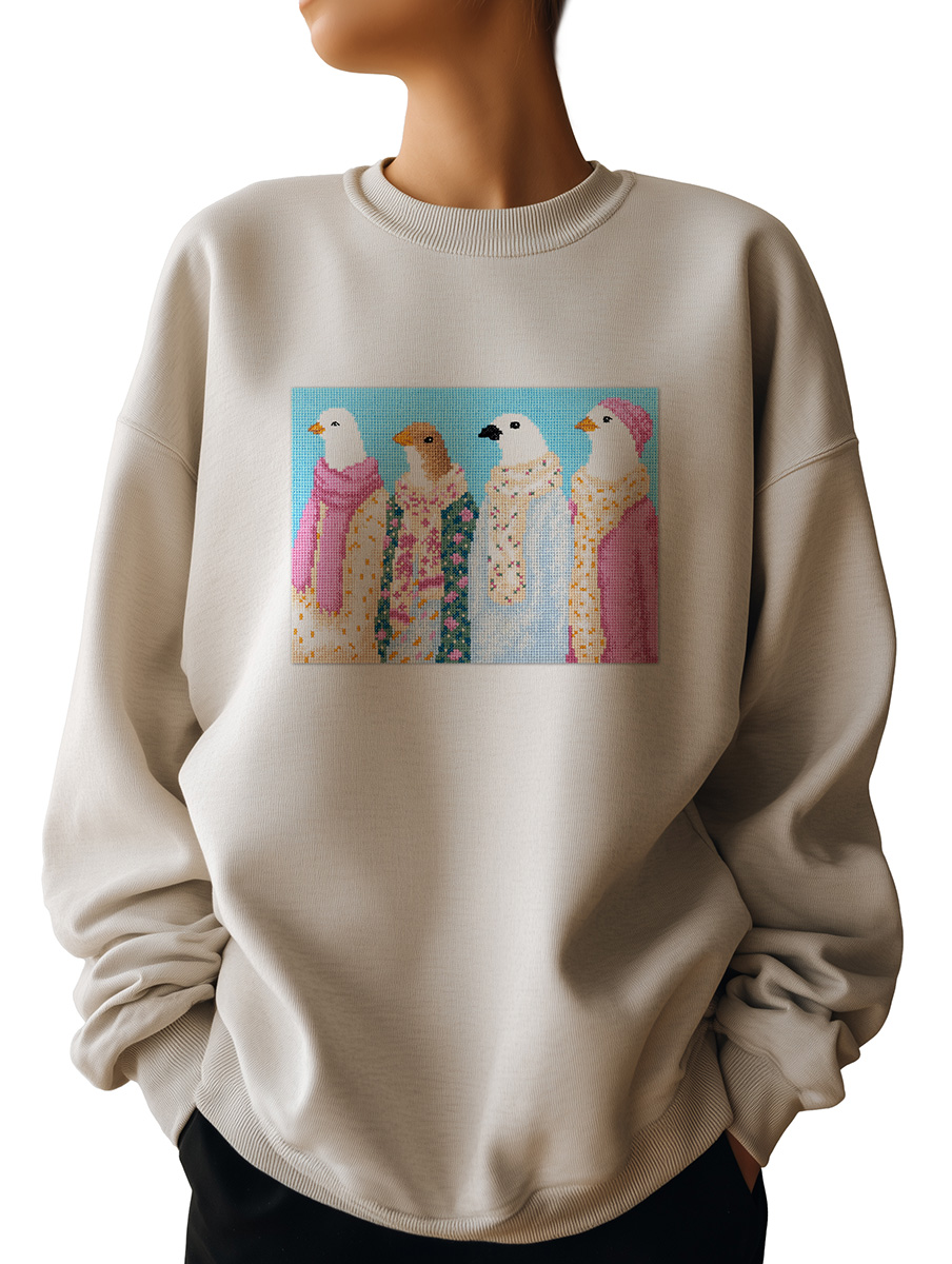 Набор для вышивания PANNA NK-7550 Стильные голуби 23 х 17.5 см Фото 5.