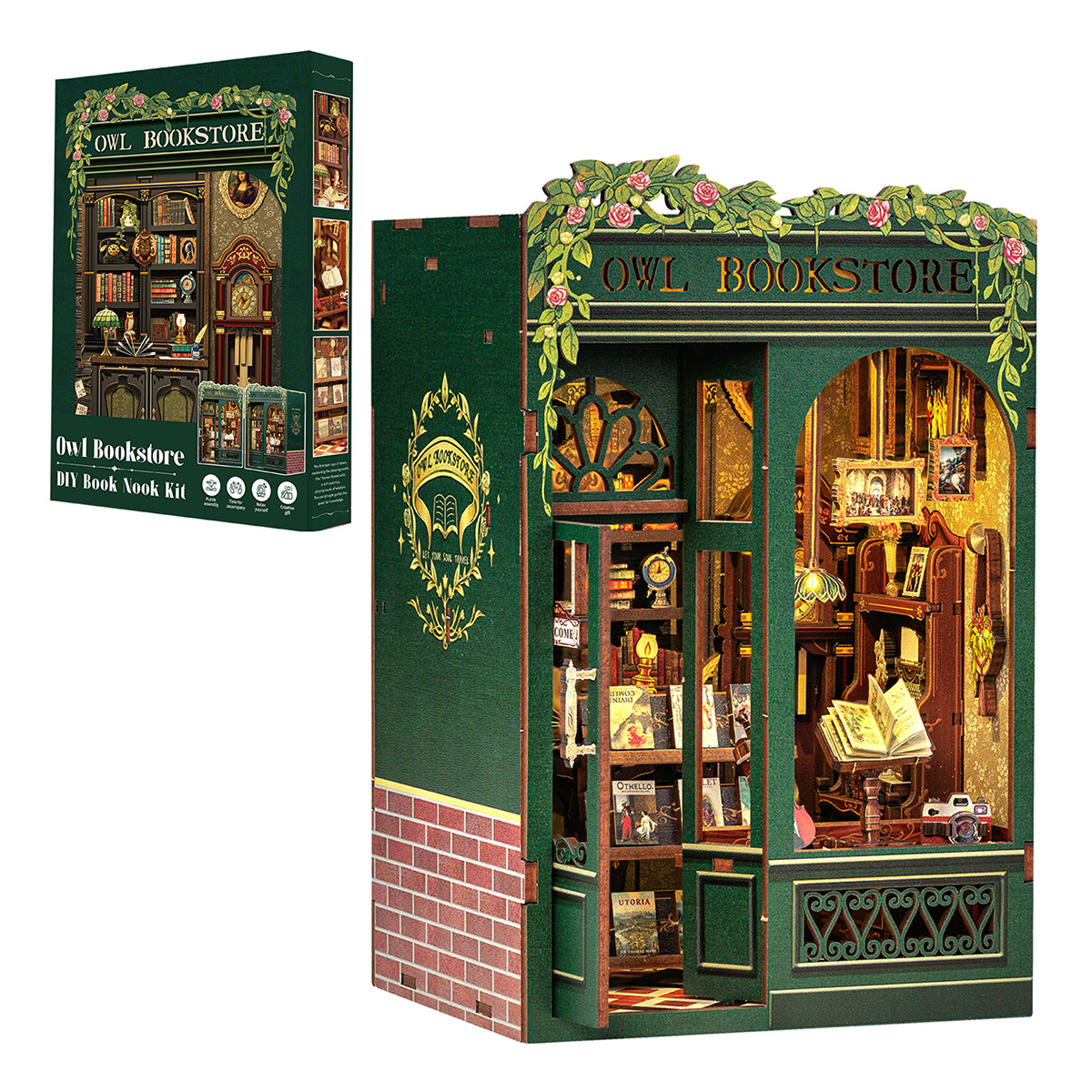 Интерьер в миниатюре CuteBee Сборный домик - Книжный магазин Сова SD02 Фото 1.