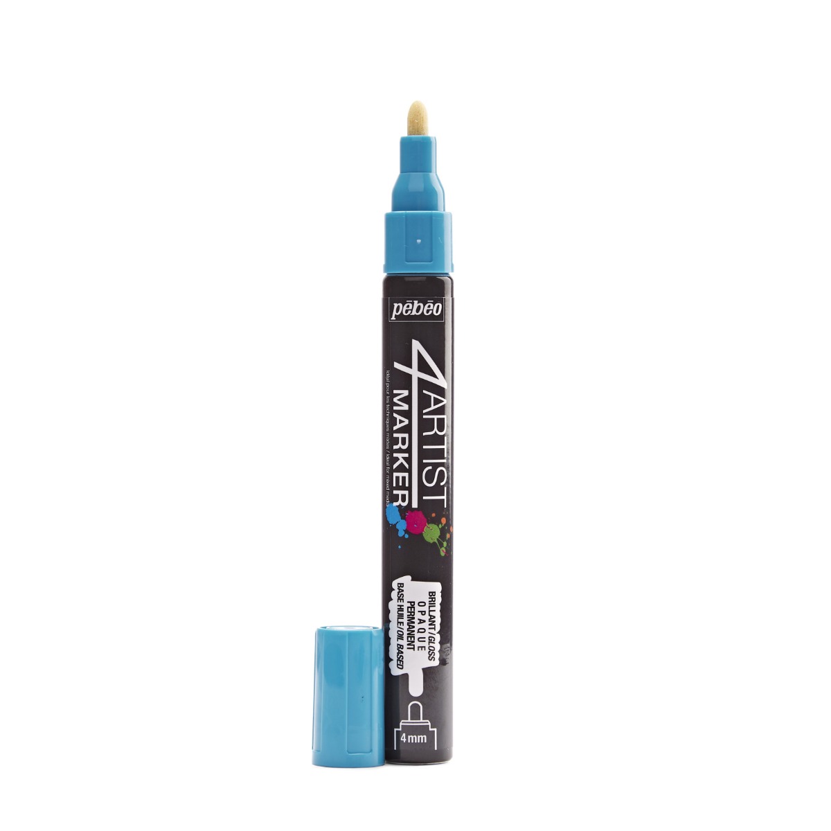 PEBEO Маркер художественный 4Artist Marker на масляной основе 4 мм перо круглое 580133 голубой Фото 2.