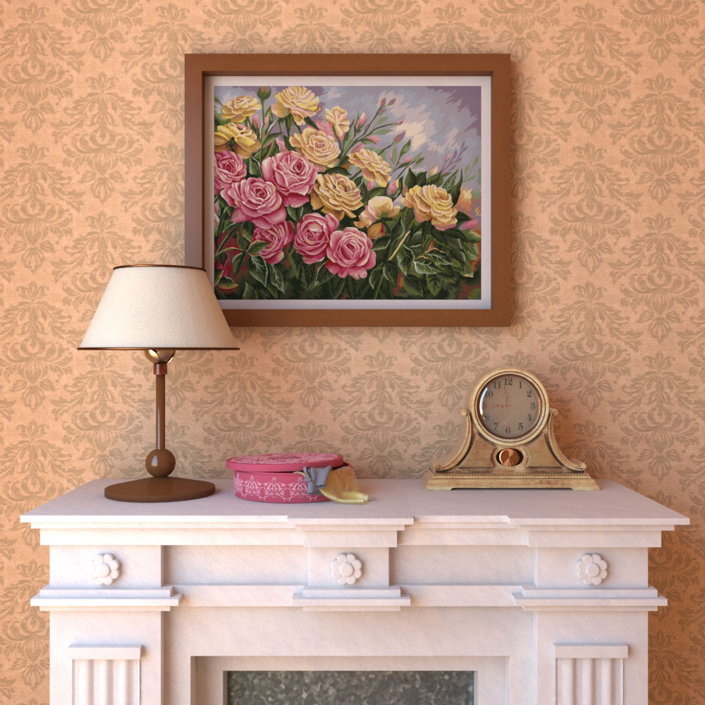 ФРЕЯ PNB/R1 №118 Набор для раскрашивания по номерам 50 х 40 см Розы. Жанна Когай Фото 2.