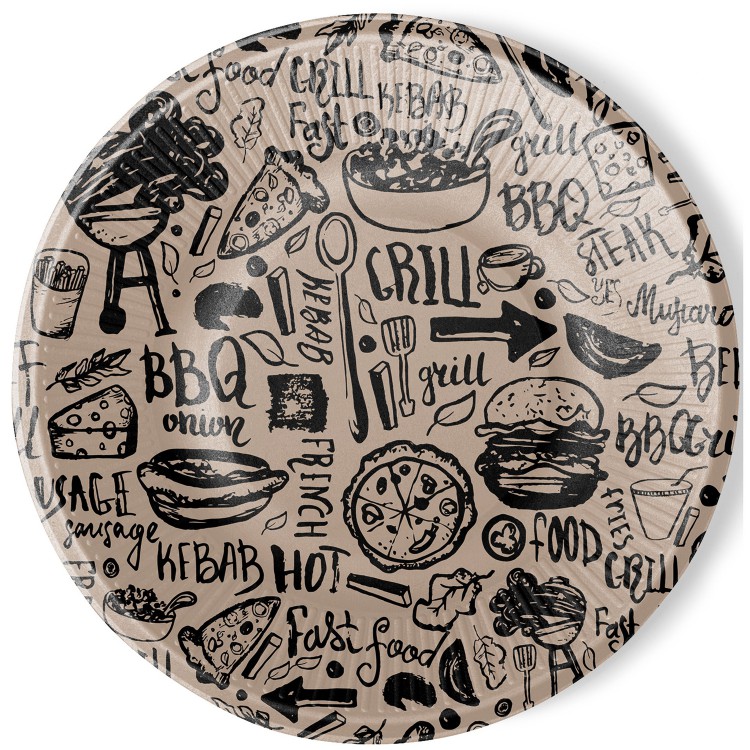 ND PLAY Набор бумажных тарелок Крафт d 23 см 6 шт. 297178 Фото 1.