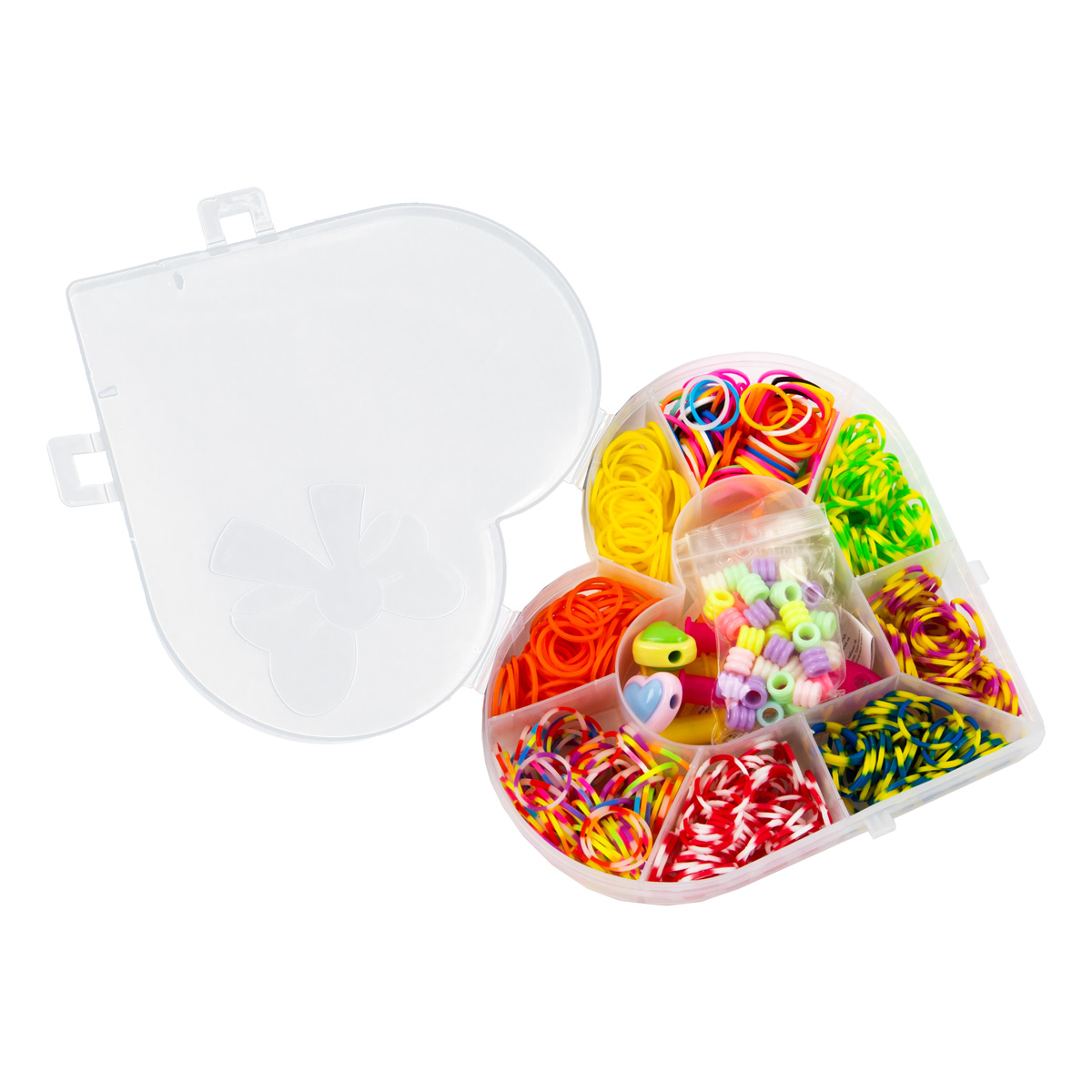 Hobbius SLB-21 Набор для плетения из резинок Сердечко 450 шт ассорти Фото 2.