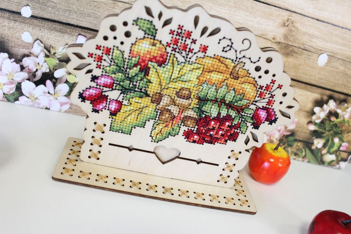 Набор для вышивания Щепка О-019 Осенний букет 13 х 16 см Фото 5.