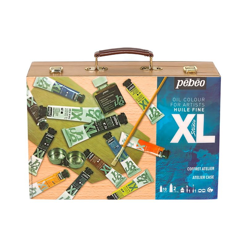 Краска масляная PEBEO подарочный набор XL в деревянном кейсе 12 цв. 20 мл 920662 Фото 2.