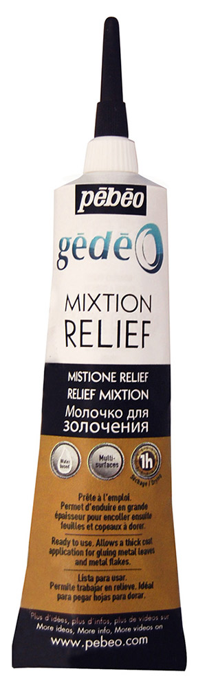 PEBEO Клей-контур для фольги и потали Gedeo Mixion relief 37 мл 766545 Фото 1.