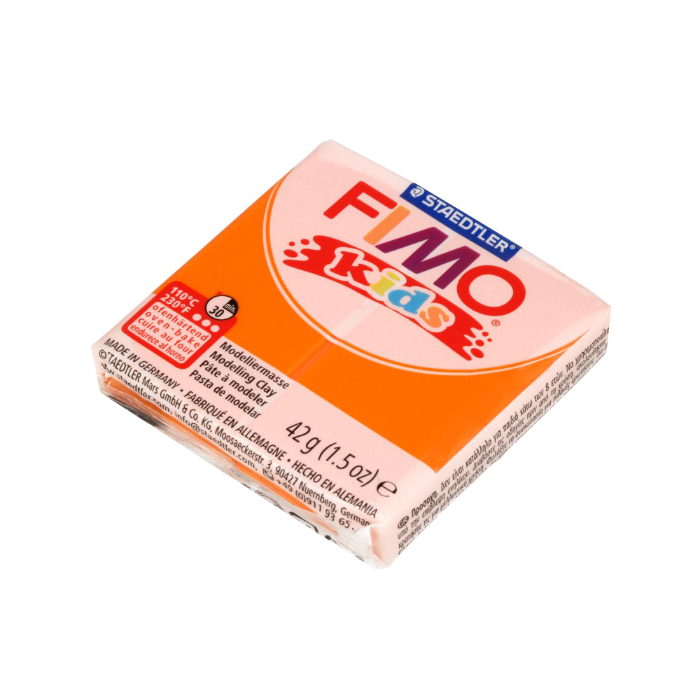 FIMO Kids полимерная глина для детей 42 г 8030-4 оранжевый Фото 1.