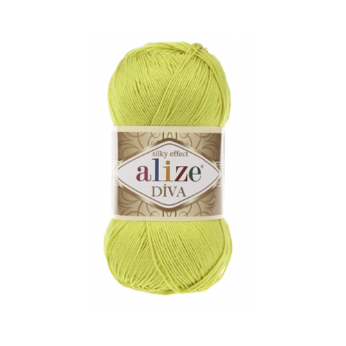 Пряжа Alize Diva 100% микрофибра 100 г 350 м 109 лайм Фото 1.
