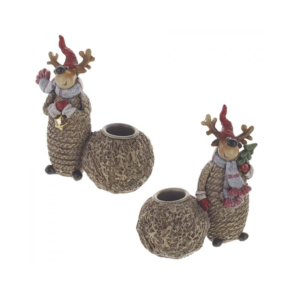 Фигурка декоративная Олень 9 х 5.5 х 11.5 см Бежевый 721069 Фото 1.