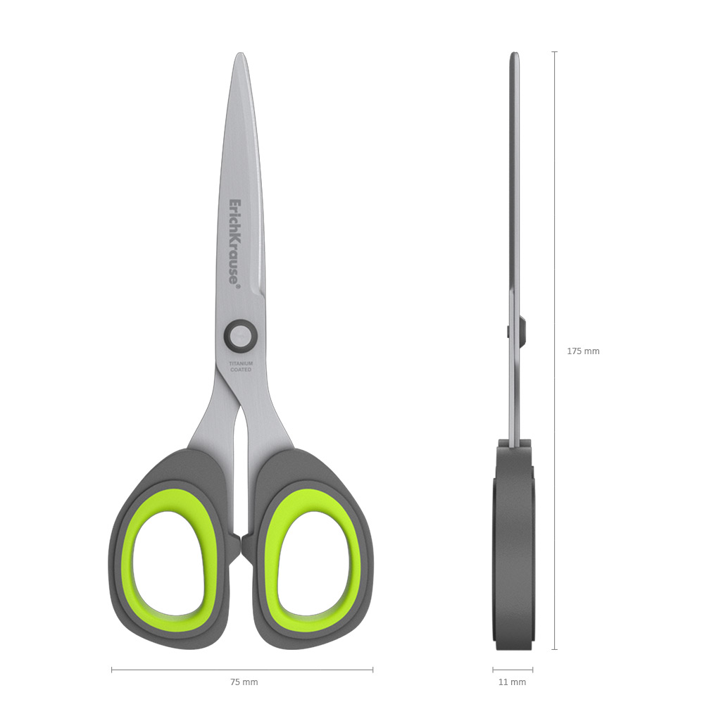 ErichKrause Ножницы Titanium 17.5 см 30787 Фото 3.