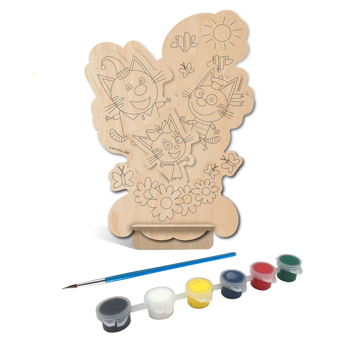 Три кота Многослойное панно из дерева 08361 Три кота Фото 2.