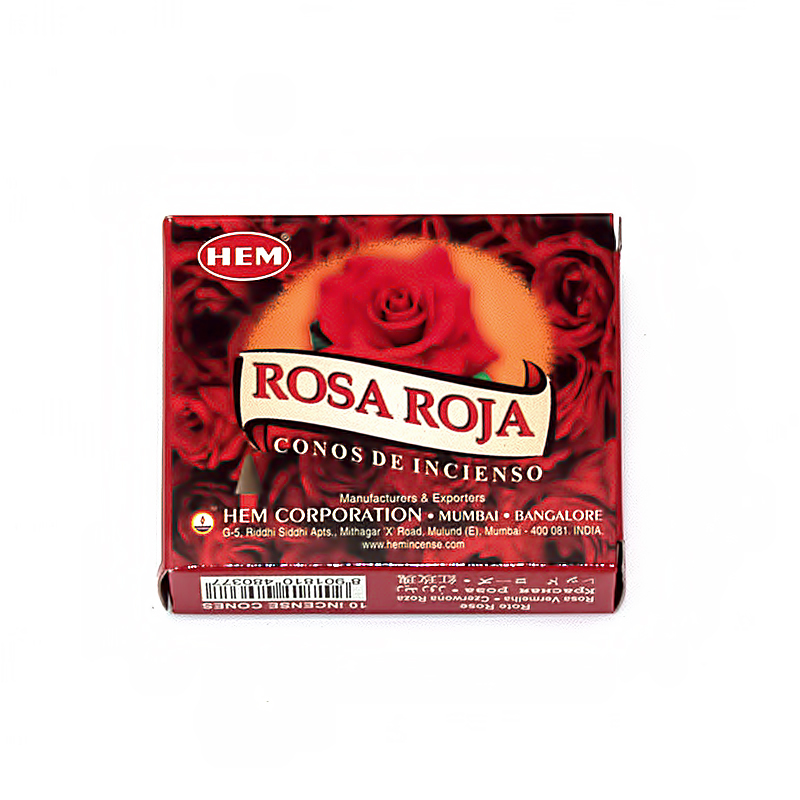 HEM Благовония конусы 10 шт. Красная роза 03877 Фото 1.