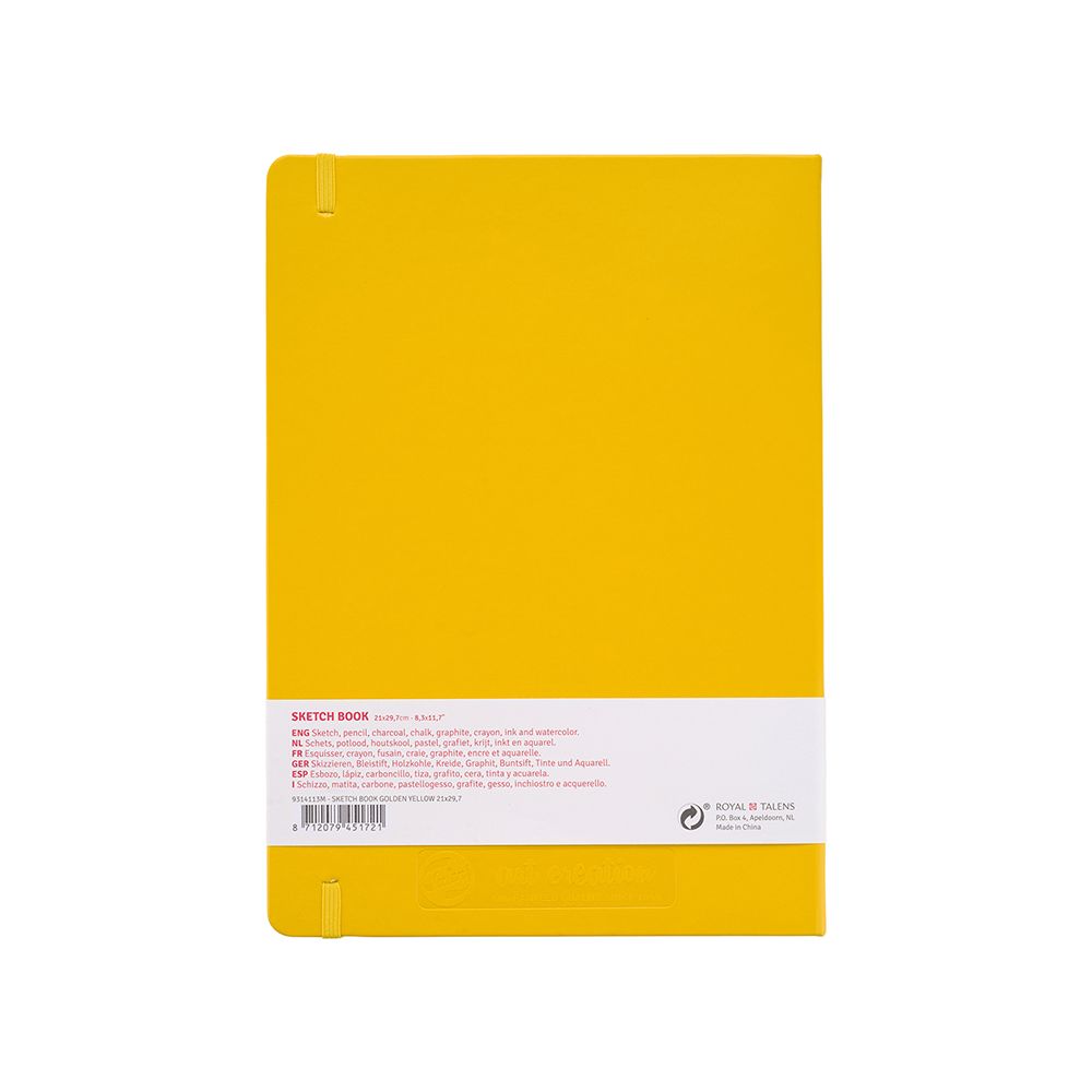 ArtCreation Блокнот для зарисовок 140 г/м2 A4 21 х 29.7 см твердый переплет 80 л. 9314113M жёлтый Фото 2.