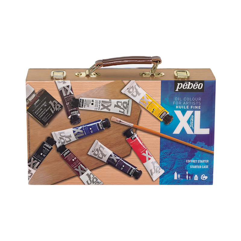 Краска масляная PEBEO набор XL для начинающих в деревянном кейсе 8 цв. 20 мл 920862 Фото 2.